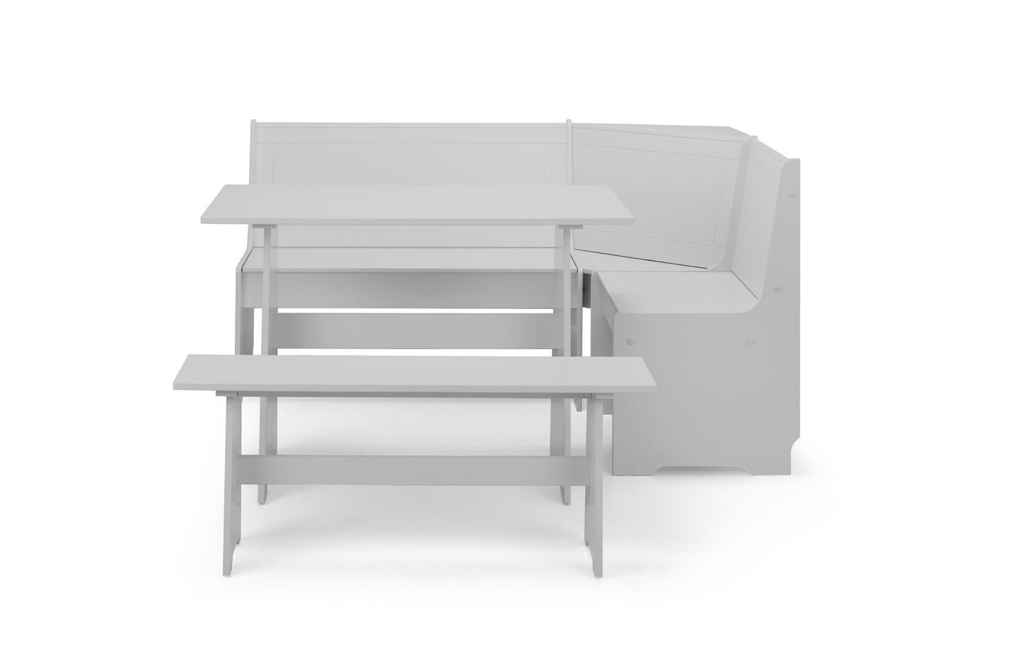 Classic Corner Dining Set in Dove Grey