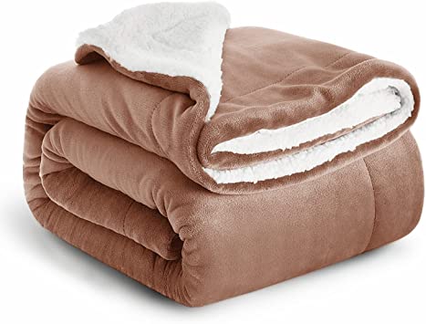 Imperial Rooms Sherpa Fleece Blanket Bed Throws