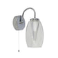 Chrome & Clear Glass Wall Light