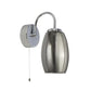 Chrome & Smoked Glass Wall Light