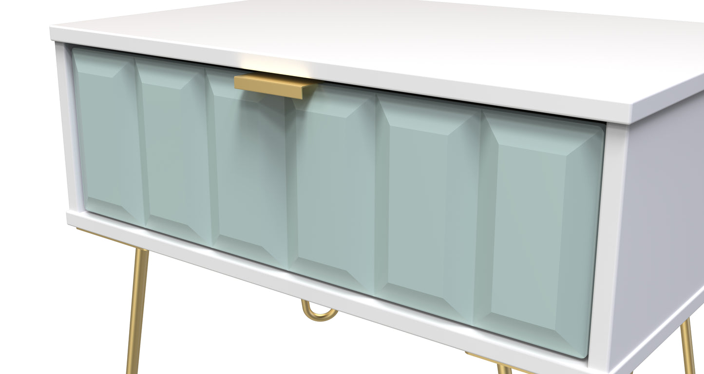 Cube Duck & White Matt Midi Chest with 1 Drawer