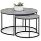 Concrete Effect Circle Coffee Table