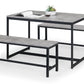 Concrete Effect Dining Bench