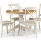 Costal Pedestal Dining Table in Ivory