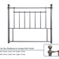 Ledbury Antique Silver Metal Headboard