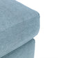 Blue Linen Retro Ottoman