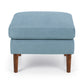 Blue Linen Retro Ottoman