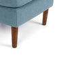 Blue Linen Retro Ottoman